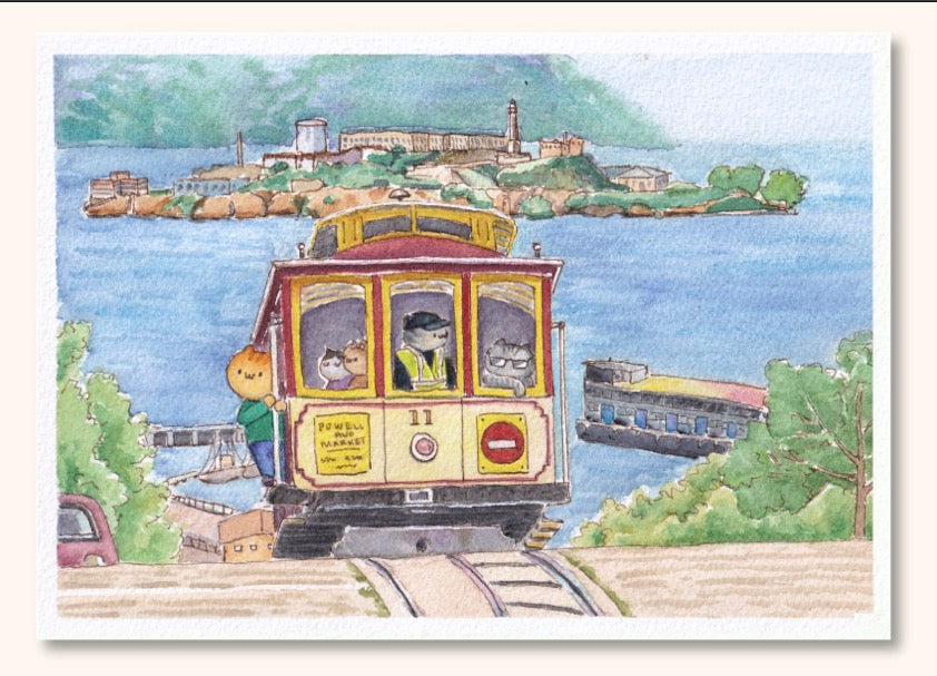 Cable car print