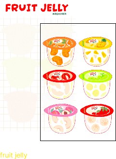 Kagicider — fruit jelly mini sticker sheet