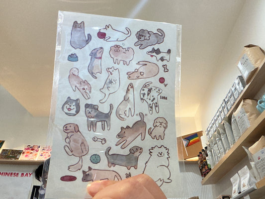 Dogs & cats sticker sheet