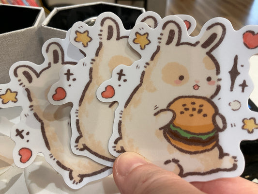 Burger Bunny Sticker