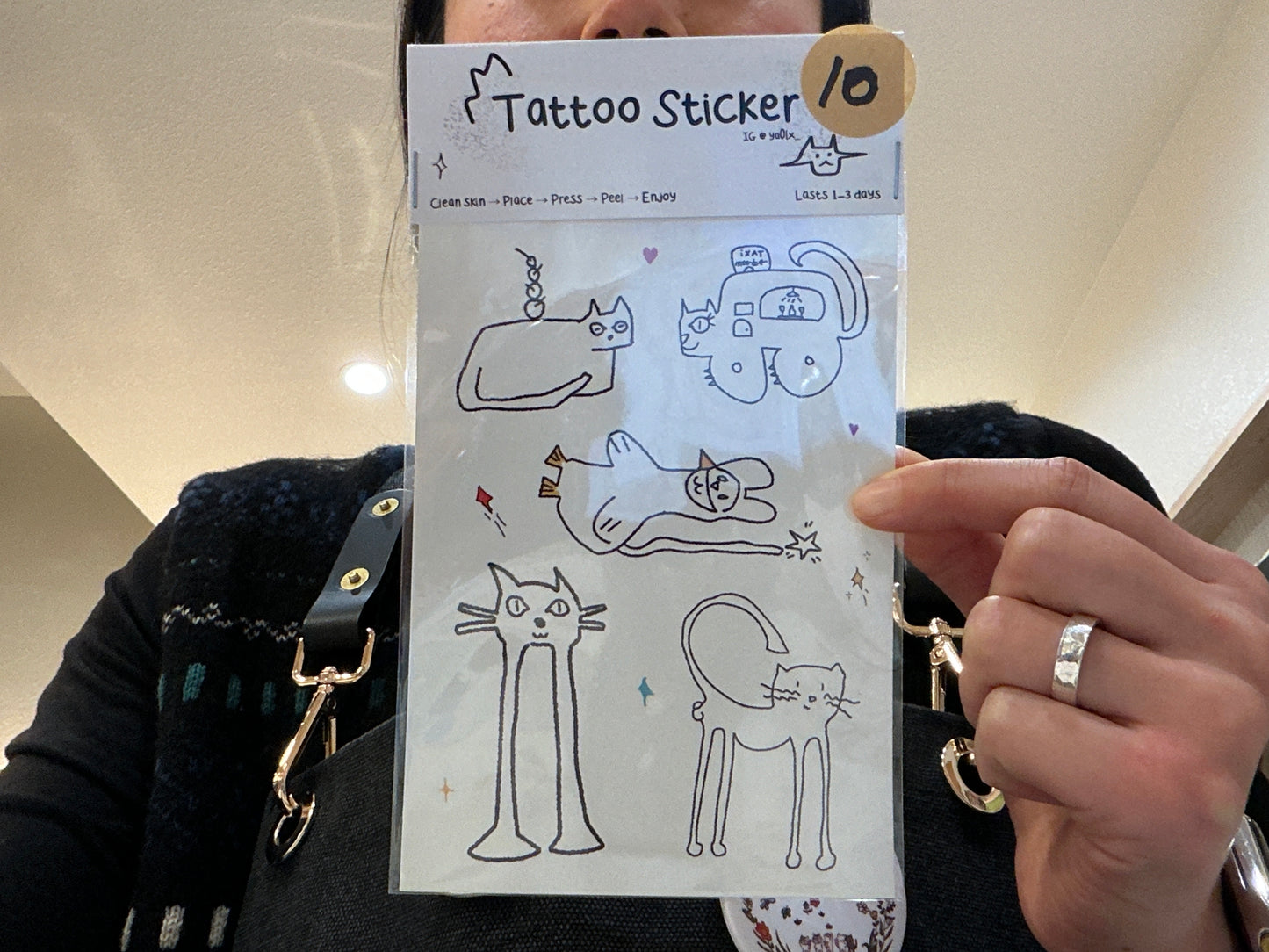 猫咪纹身贴tattoo stickers