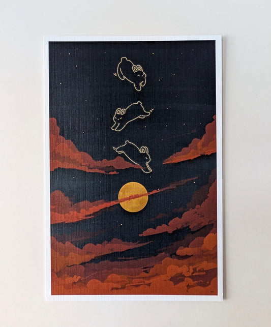 Moon Rabbits Print