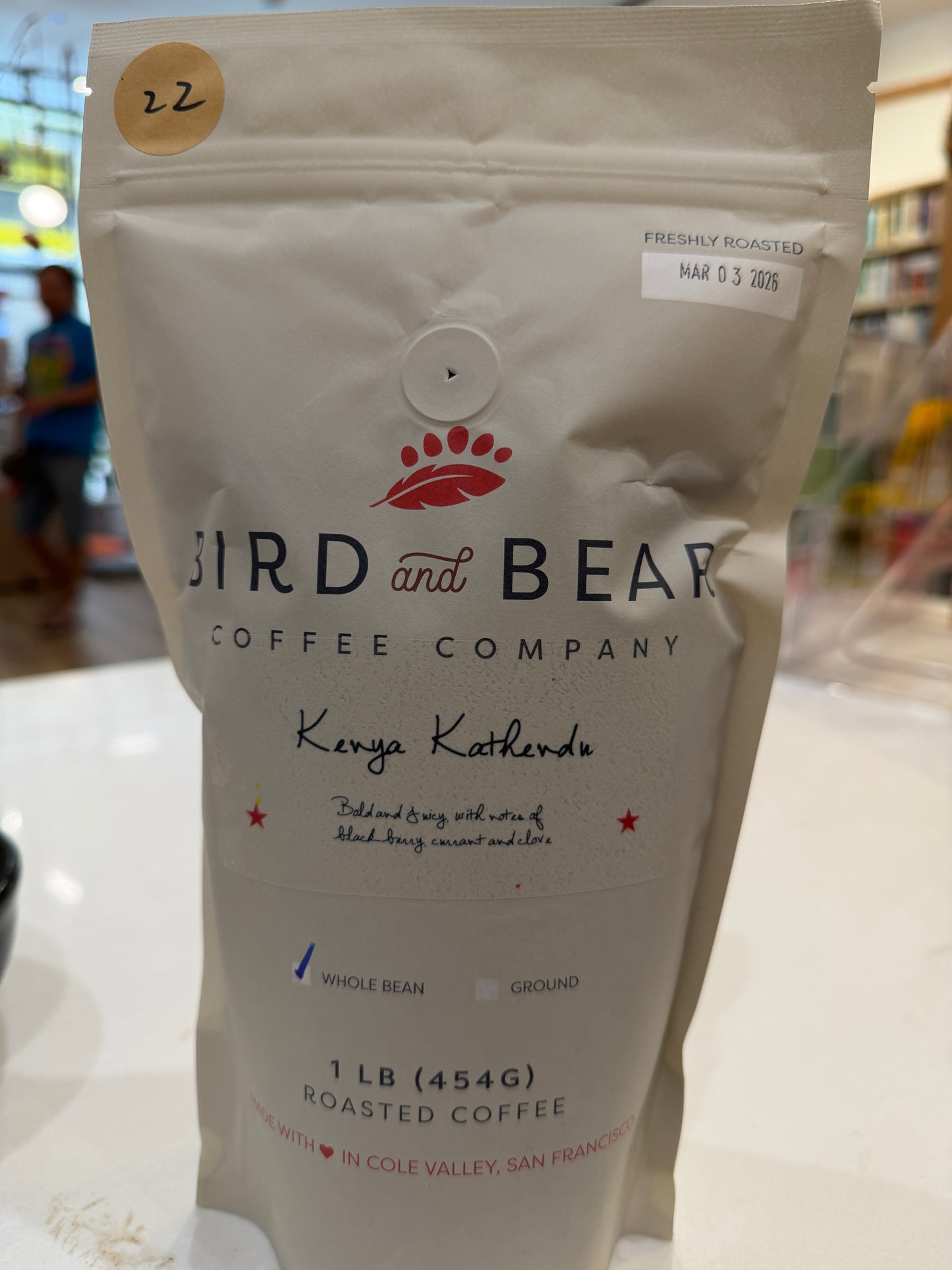bird & bear Kenya Kathendu coffee beans (washed) 1lb