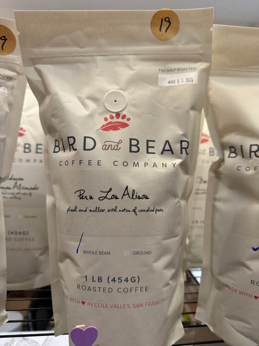 bird & bear Peru los alisos coffee beans 1lb