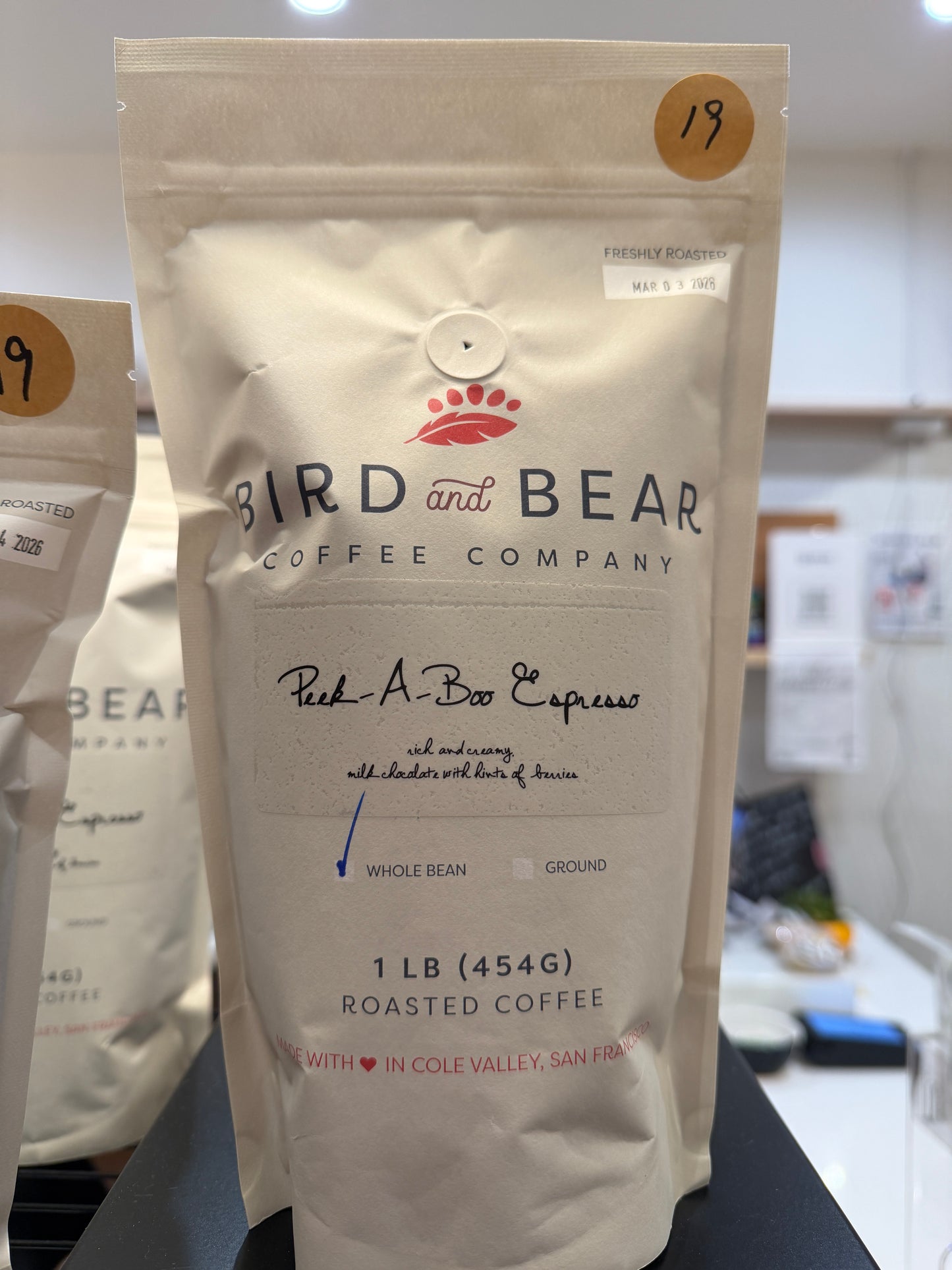 Bird & bear peek-a-boo espresso blend coffee beans 1lb