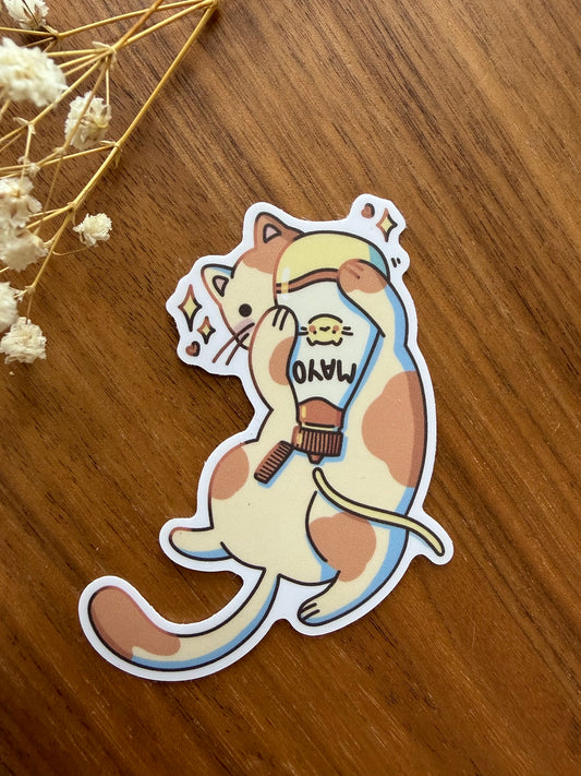Sauce Cat Sticker (Mayo)