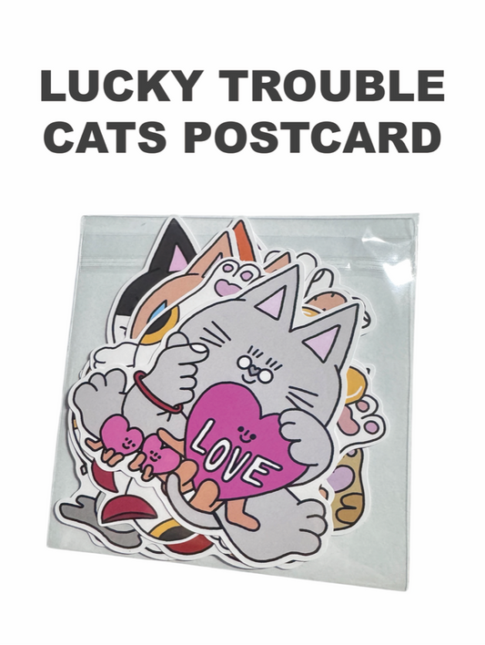 Lucky Trouble Cats postcards
