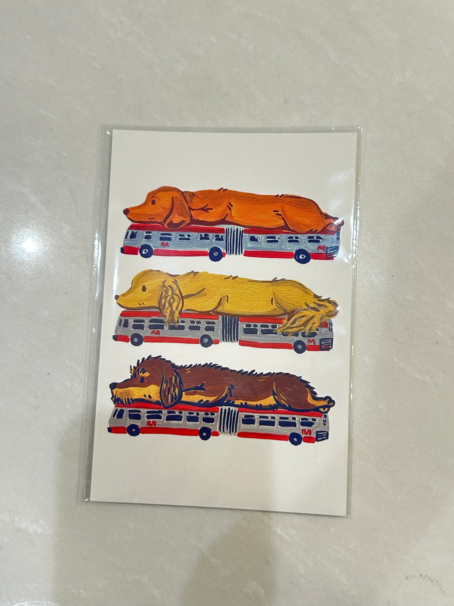 Muni prints postcards