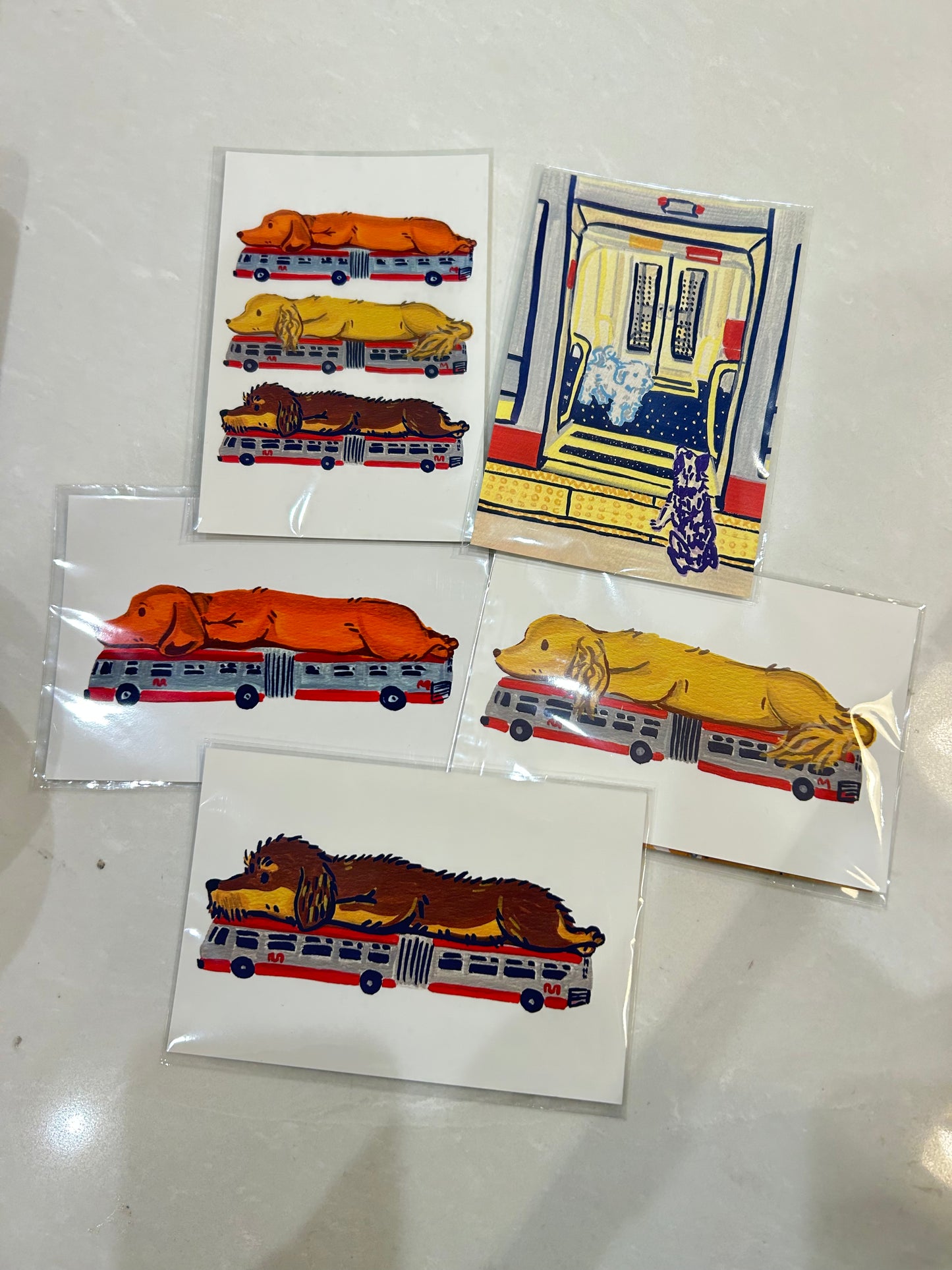 Muni prints postcards