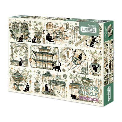 botop fusion宋代猫咪1000片闪光拼图