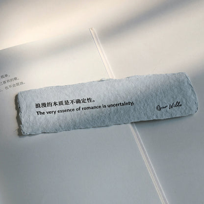 手工纸书签-双语诗歌