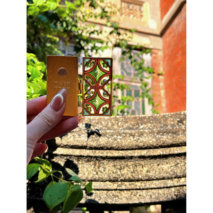 泉州闽南花砖开合绿釉花枳窗冰箱贴