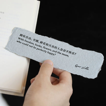 手工纸书签-双语诗歌
