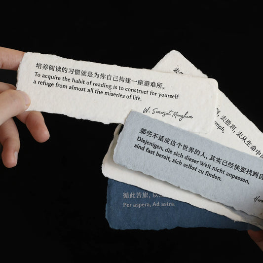 手工纸书签-双语诗歌