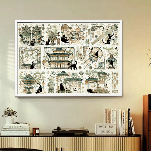 botop fusion宋代猫咪1000片闪光拼图